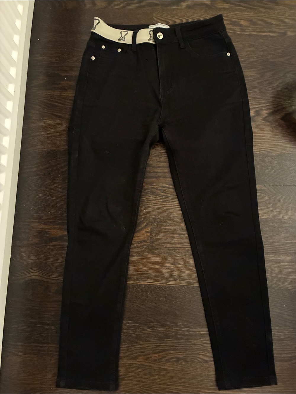 Black Paris jeans size m stretchy made in Portugal Ami